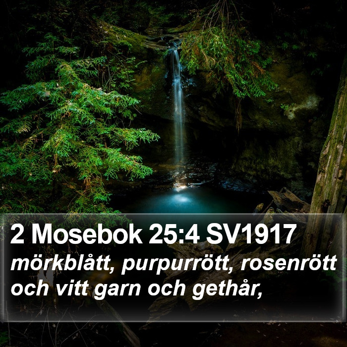 2 Mosebok 25:4 SV1917 Bible Study