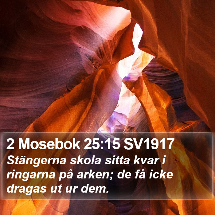 2 Mosebok 25:15 SV1917 Bible Study