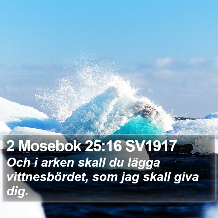 2 Mosebok 25:16 SV1917 Bible Study
