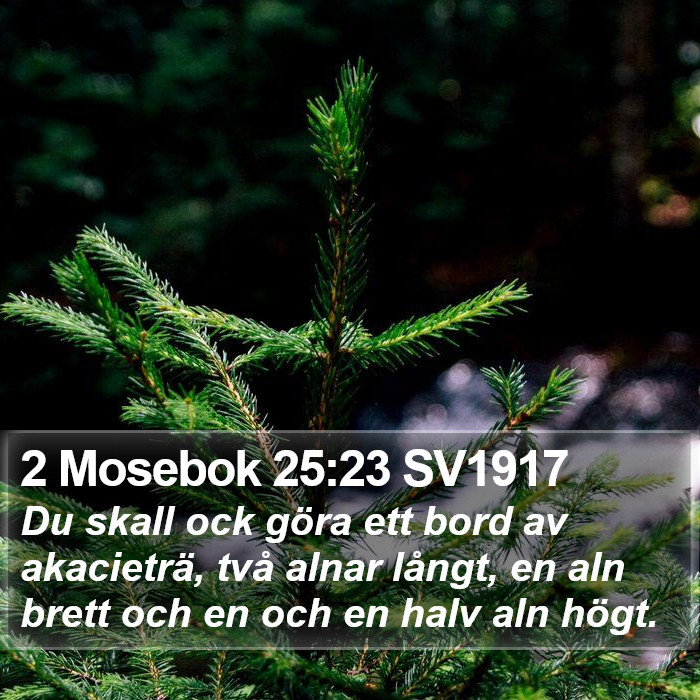2 Mosebok 25:23 SV1917 Bible Study