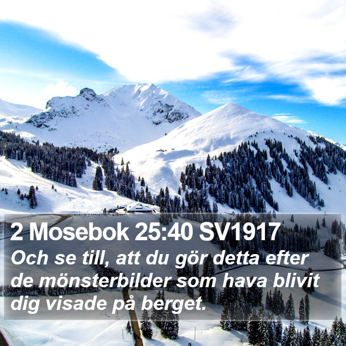 2 Mosebok 25:40 SV1917 Bible Study