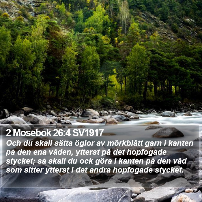 2 Mosebok 26:4 SV1917 Bible Study