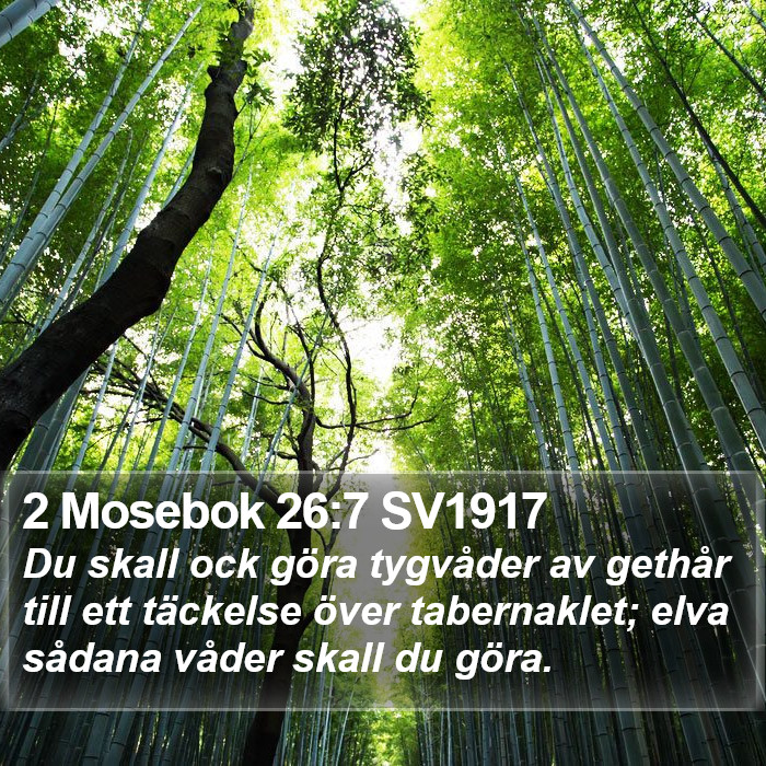 2 Mosebok 26:7 SV1917 Bible Study