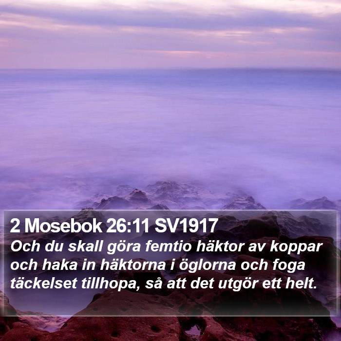 2 Mosebok 26:11 SV1917 Bible Study