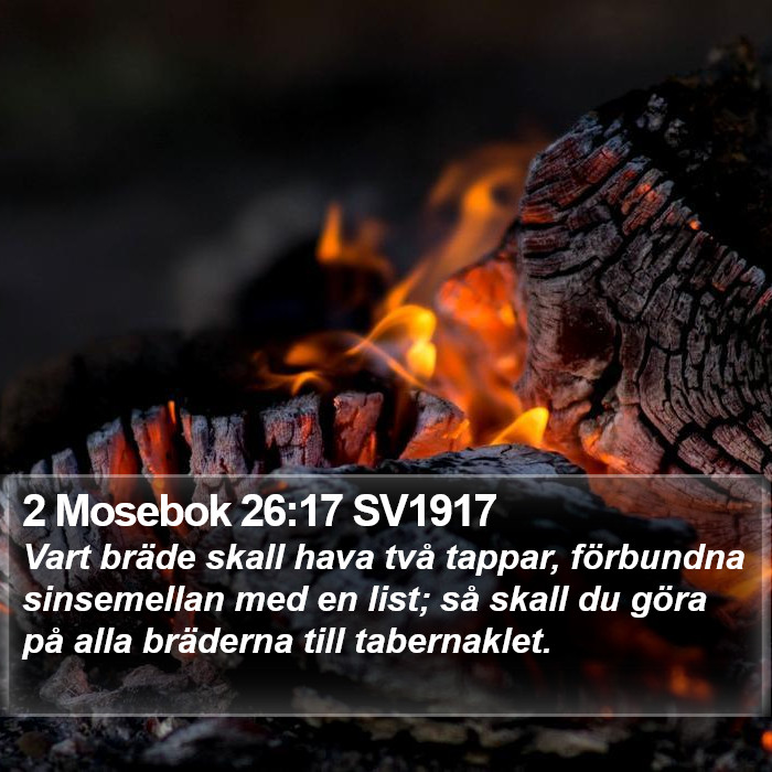 2 Mosebok 26:17 SV1917 Bible Study