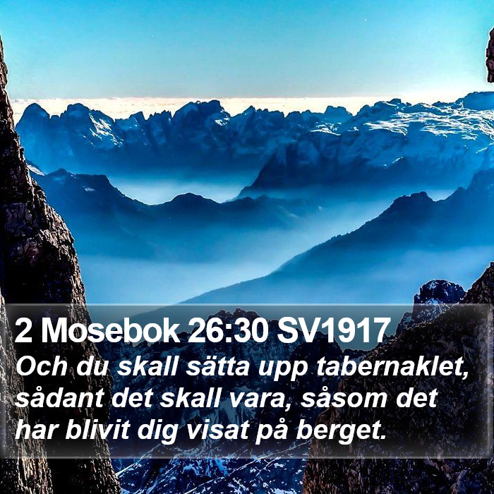 2 Mosebok 26:30 SV1917 Bible Study