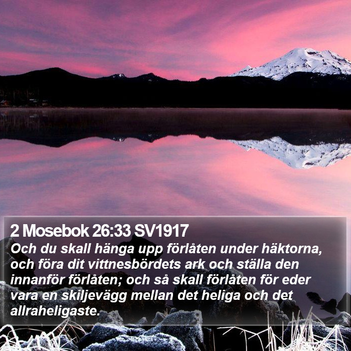 2 Mosebok 26:33 SV1917 Bible Study