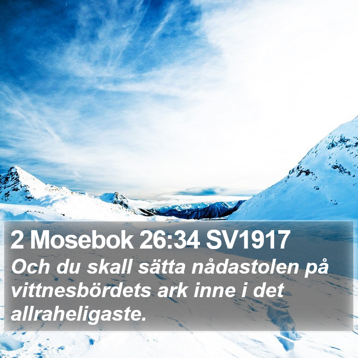 2 Mosebok 26:34 SV1917 Bible Study