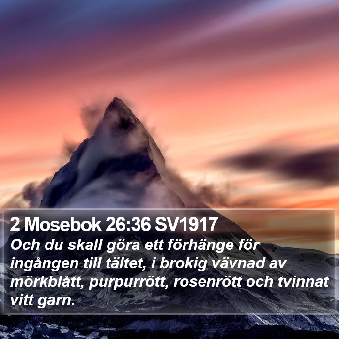 2 Mosebok 26:36 SV1917 Bible Study