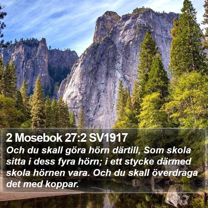 2 Mosebok 27:2 SV1917 Bible Study