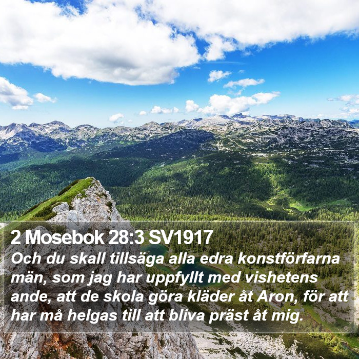 2 Mosebok 28:3 SV1917 Bible Study