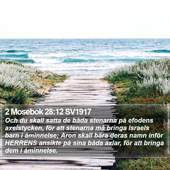 2 Mosebok 28:12 SV1917 Bible Study