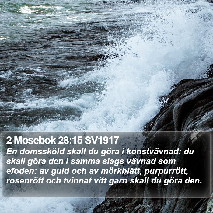 2 Mosebok 28:15 SV1917 Bible Study