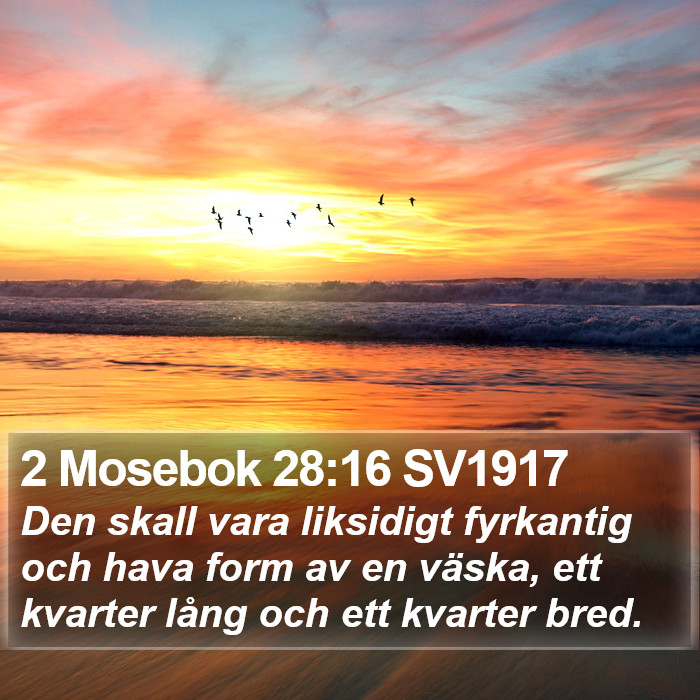 2 Mosebok 28:16 SV1917 Bible Study