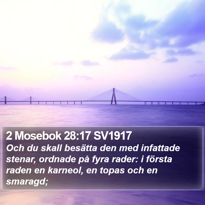 2 Mosebok 28:17 SV1917 Bible Study