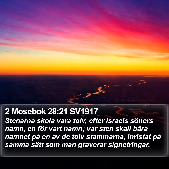 2 Mosebok 28:21 SV1917 Bible Study