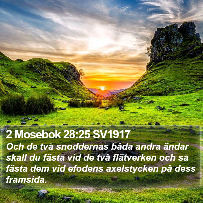 2 Mosebok 28:25 SV1917 Bible Study