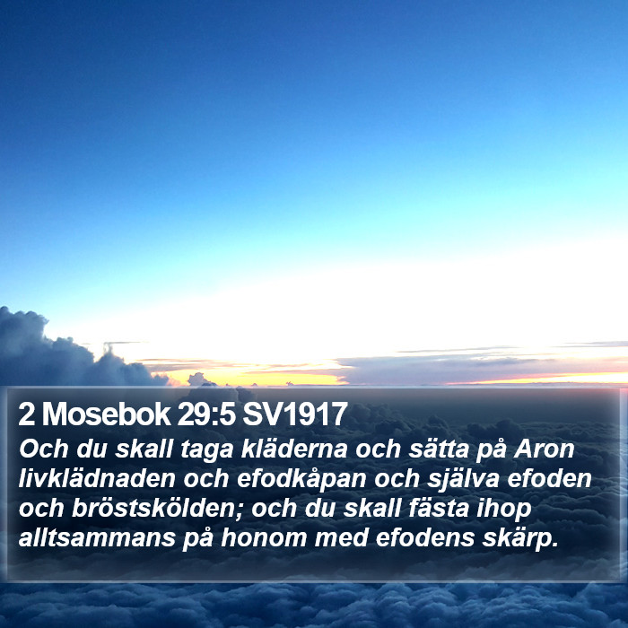 2 Mosebok 29:5 SV1917 Bible Study