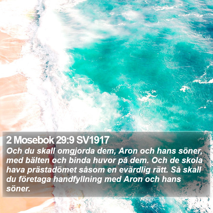 2 Mosebok 29:9 SV1917 Bible Study