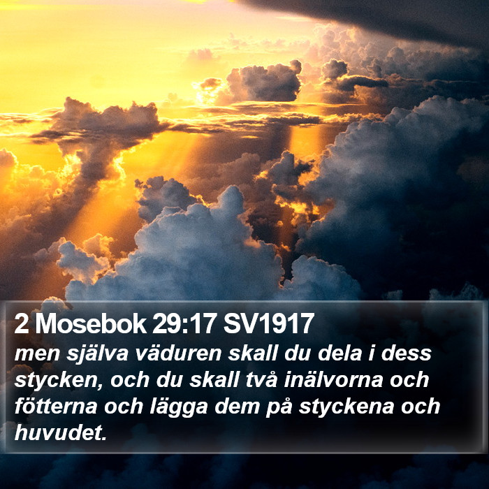 2 Mosebok 29:17 SV1917 Bible Study