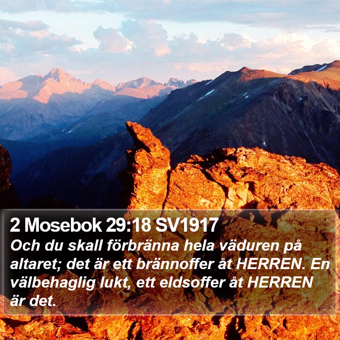 2 Mosebok 29:18 SV1917 Bible Study