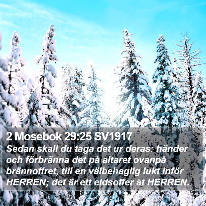 2 Mosebok 29:25 SV1917 Bible Study