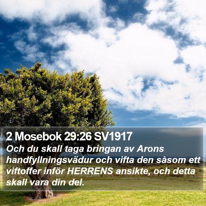 2 Mosebok 29:26 SV1917 Bible Study