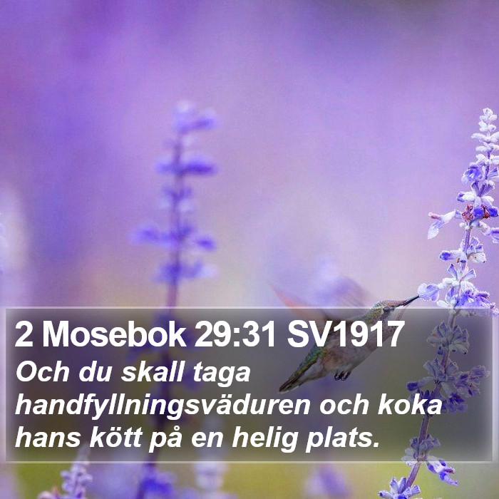 2 Mosebok 29:31 SV1917 Bible Study