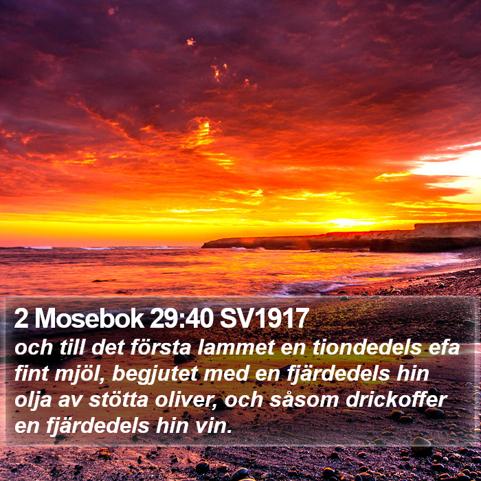 2 Mosebok 29:40 SV1917 Bible Study