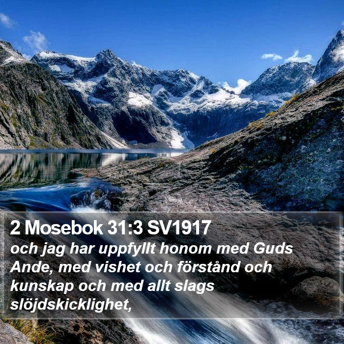 2 Mosebok 31:3 SV1917 Bible Study