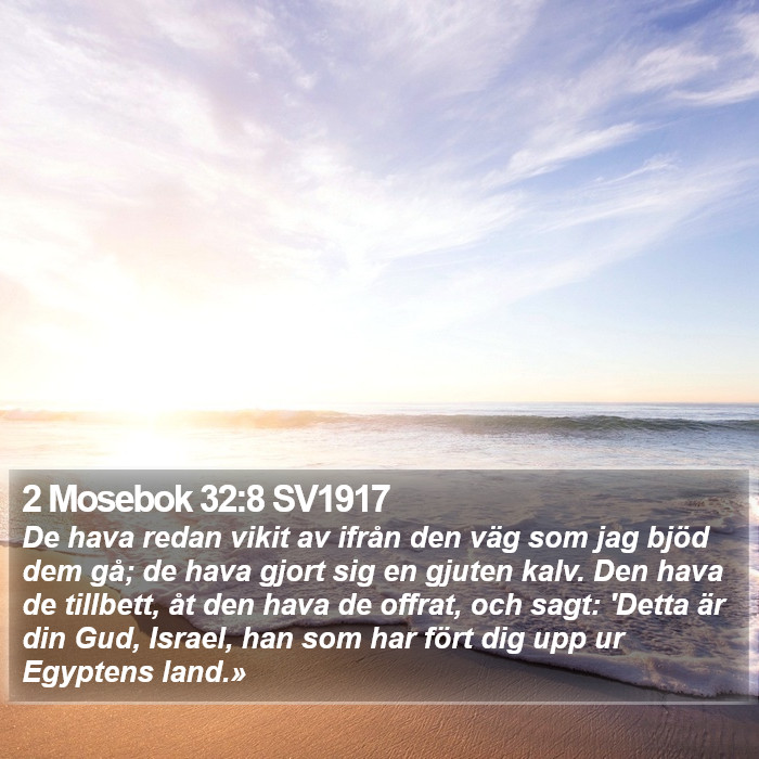 2 Mosebok 32:8 SV1917 Bible Study