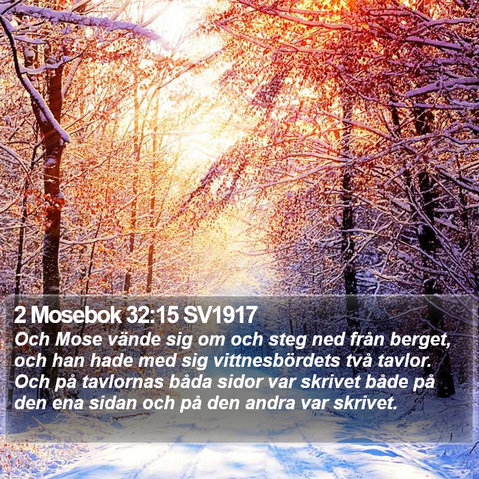 2 Mosebok 32:15 SV1917 Bible Study