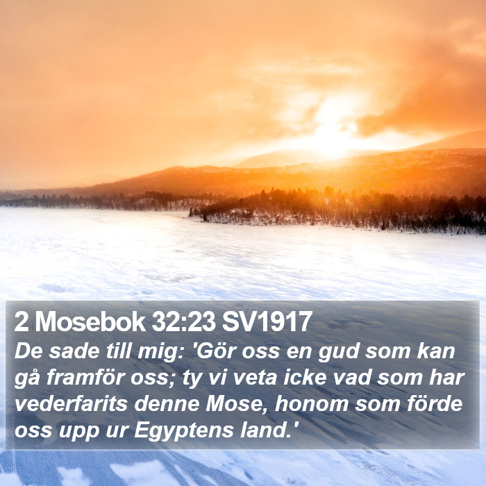 2 Mosebok 32:23 SV1917 Bible Study