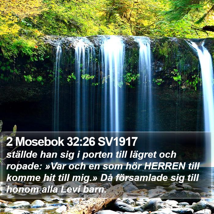 2 Mosebok 32:26 SV1917 Bible Study
