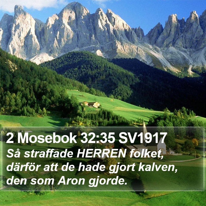 2 Mosebok 32:35 SV1917 Bible Study