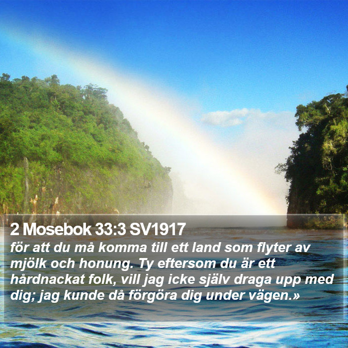 2 Mosebok 33:3 SV1917 Bible Study