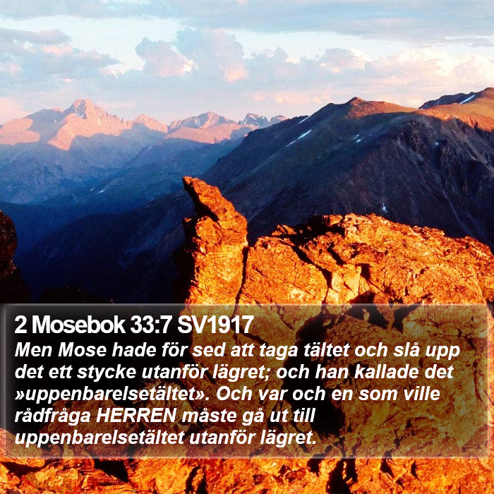 2 Mosebok 33:7 SV1917 Bible Study