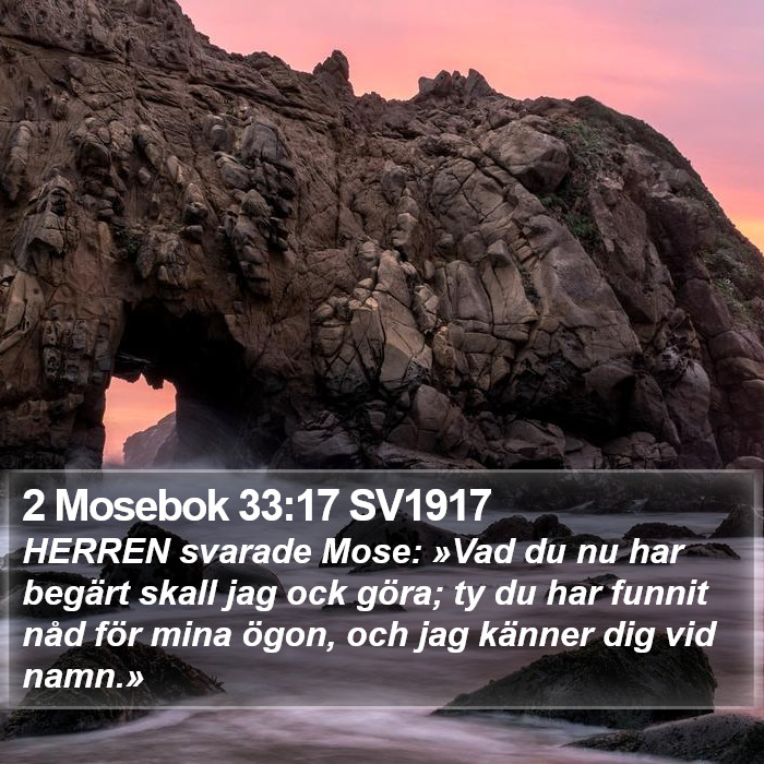 2 Mosebok 33:17 SV1917 Bible Study