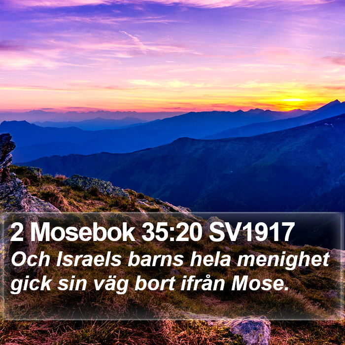 2 Mosebok 35:20 SV1917 Bible Study