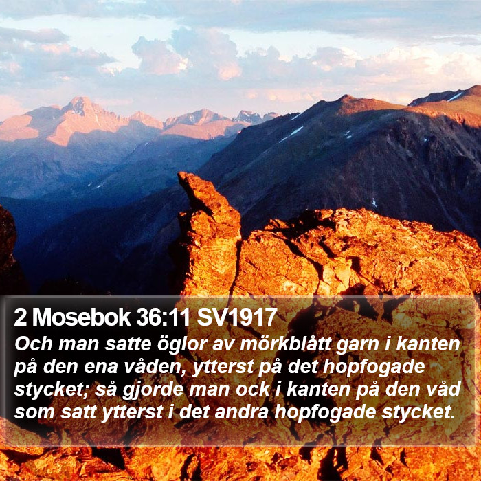 2 Mosebok 36:11 SV1917 Bible Study