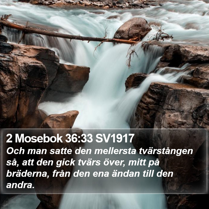 2 Mosebok 36:33 SV1917 Bible Study