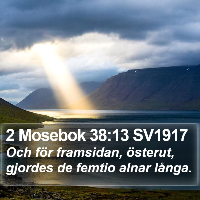 2 Mosebok 38:13 SV1917 Bible Study