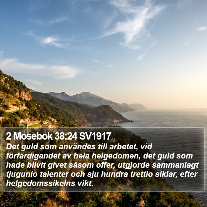 2 Mosebok 38:24 SV1917 Bible Study