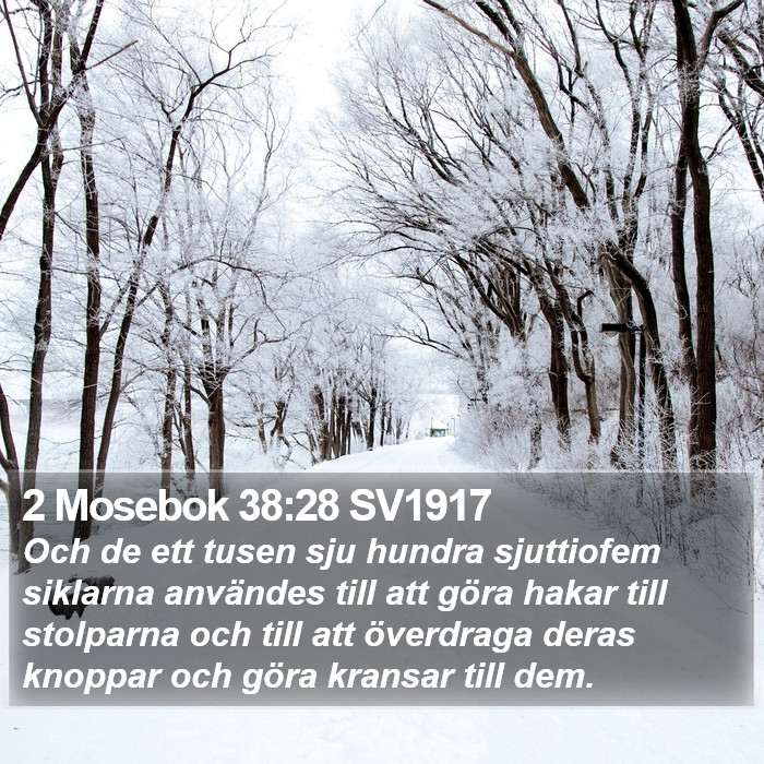 2 Mosebok 38:28 SV1917 Bible Study