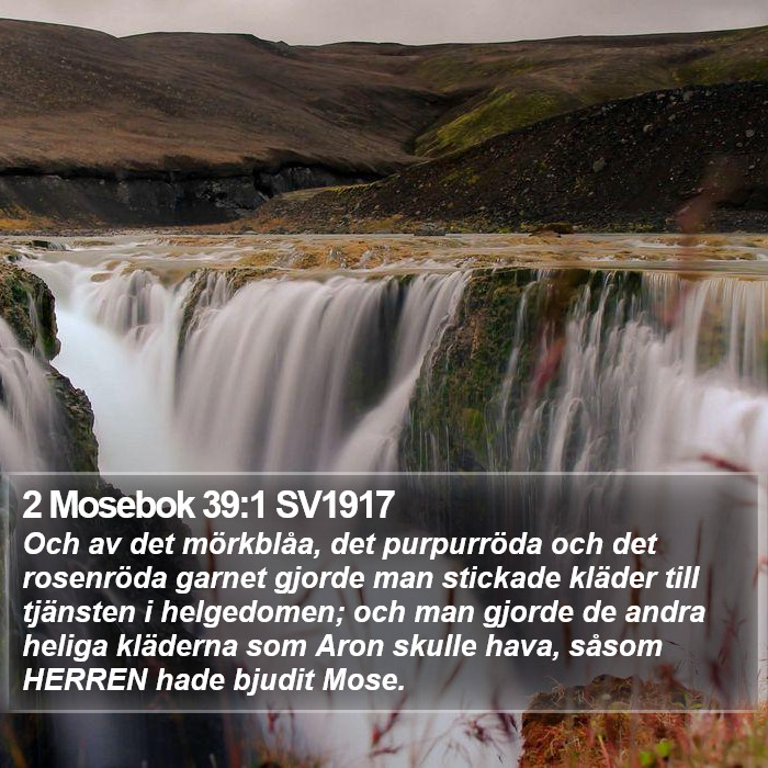 2 Mosebok 39:1 SV1917 Bible Study