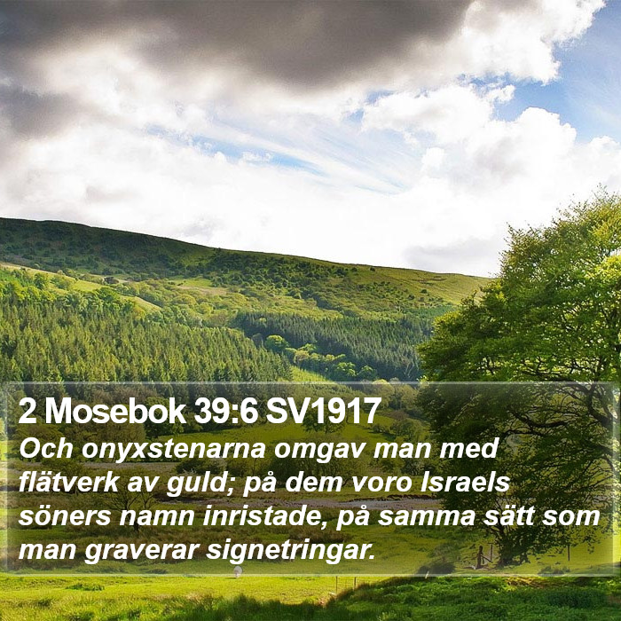 2 Mosebok 39:6 SV1917 Bible Study