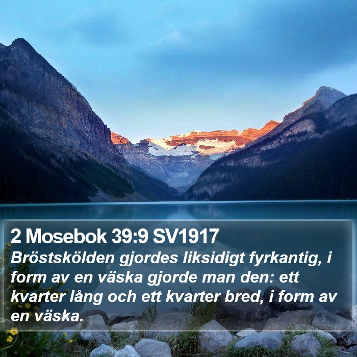 2 Mosebok 39:9 SV1917 Bible Study