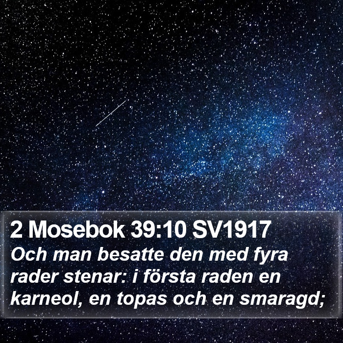 2 Mosebok 39:10 SV1917 Bible Study