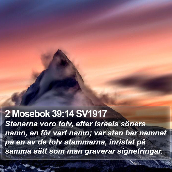 2 Mosebok 39:14 SV1917 Bible Study