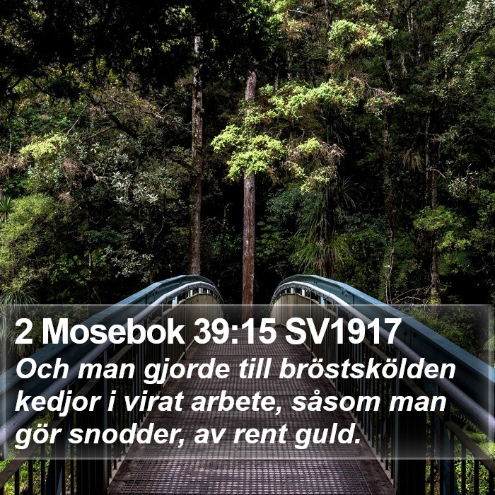 2 Mosebok 39:15 SV1917 Bible Study